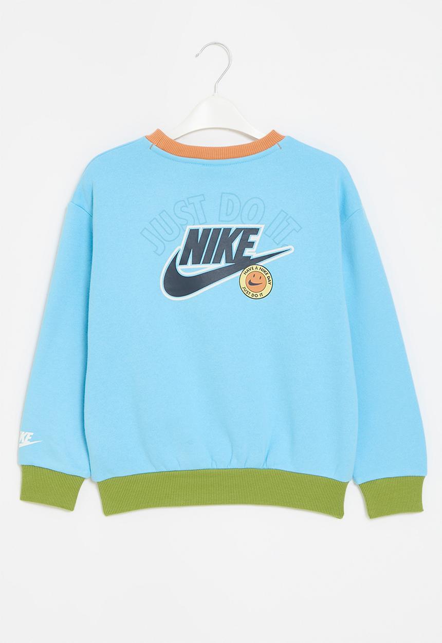Nike - Nkb b nsw colorblock rib crew - aquarius blue