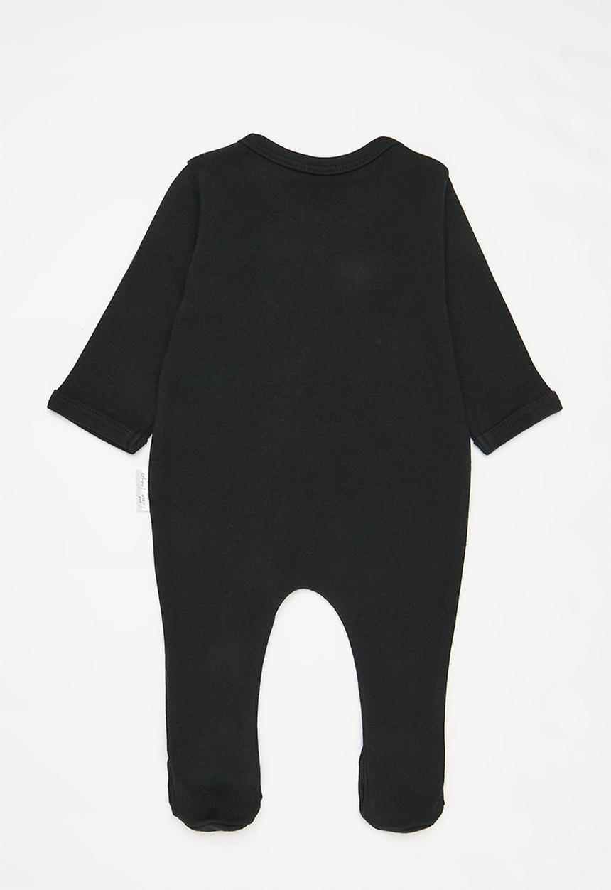 Little Lumps - Zip babygrow - black