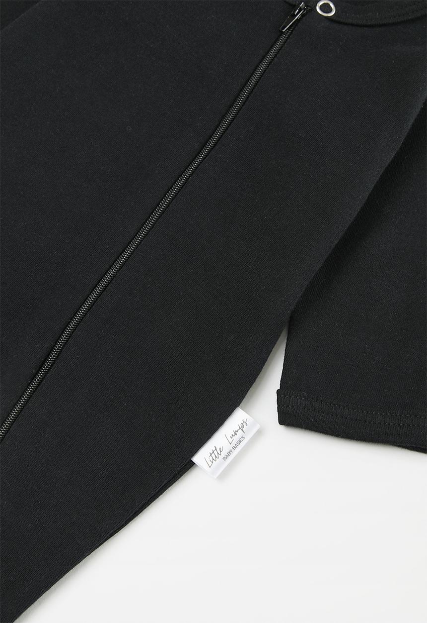 Little Lumps - Zip babygrow - black