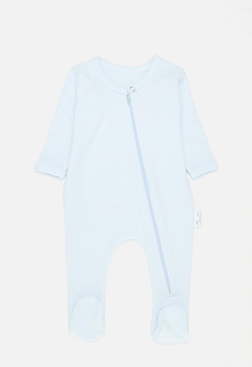 Little Lumps - Zip babygrow - blue