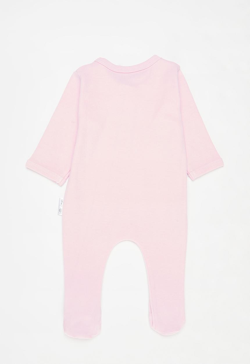 Little Lumps - Zip babygrow - pink