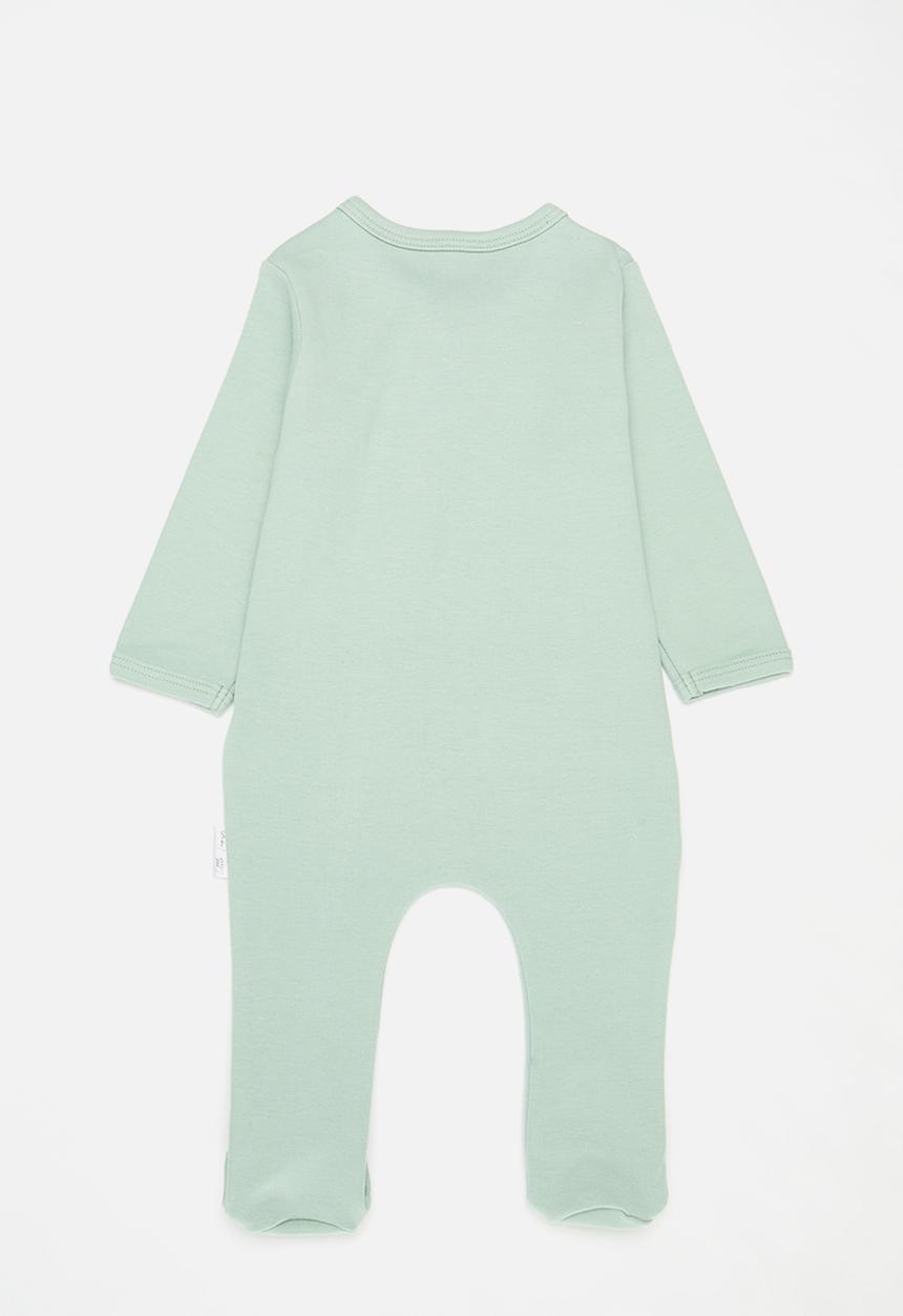Little Lumps - Zip babygrow - sage