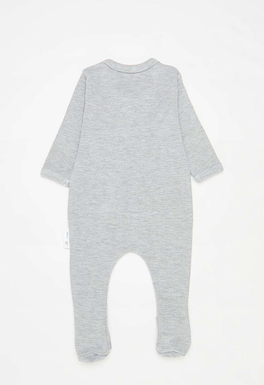 Little Lumps - Zip babygrow - grey
