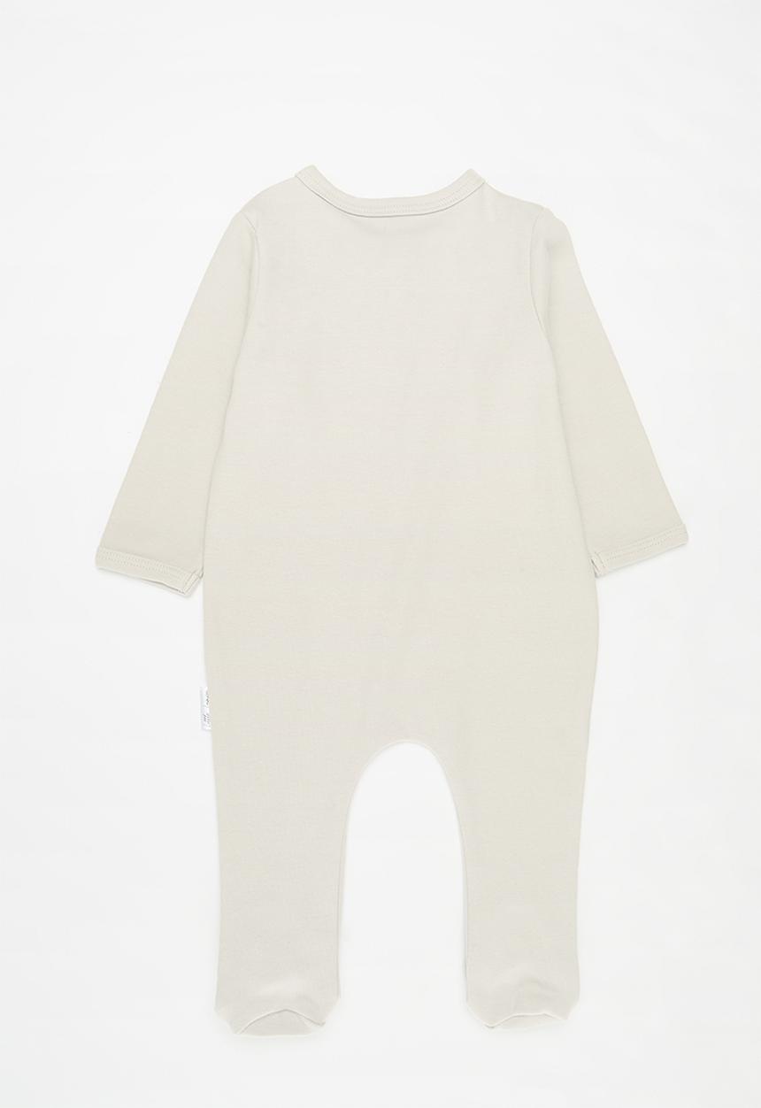 Little Lumps - Zip babygrow - stone