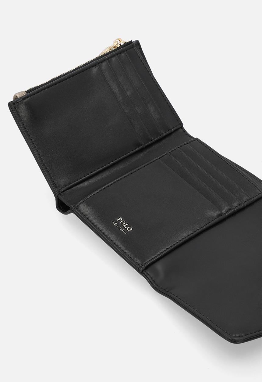 POLO - Havana trifold purse-black