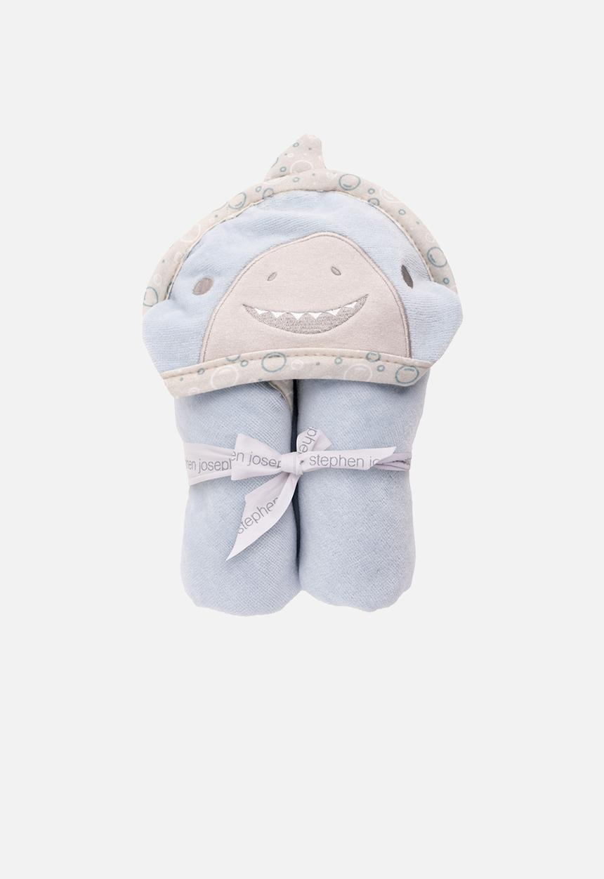 Stephen Joseph - Hooded bath towel shark  - multi
