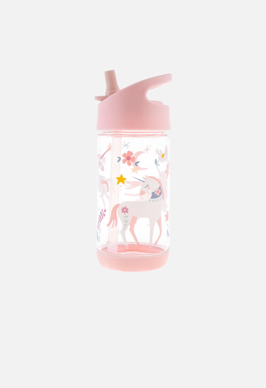 Stephen Joseph - Flip top bottle pink unicorn  - multi