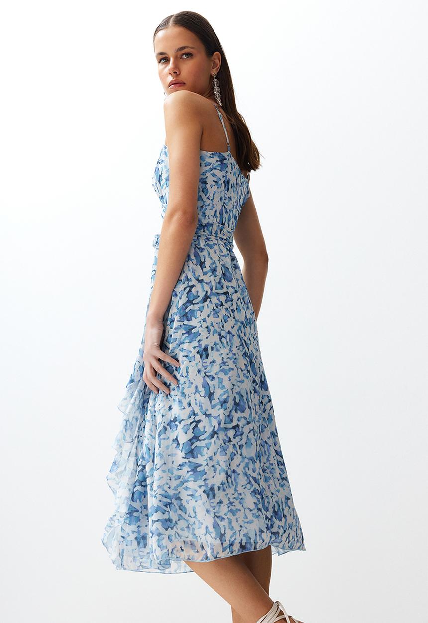 Trendyol - Midi woven dress - blue