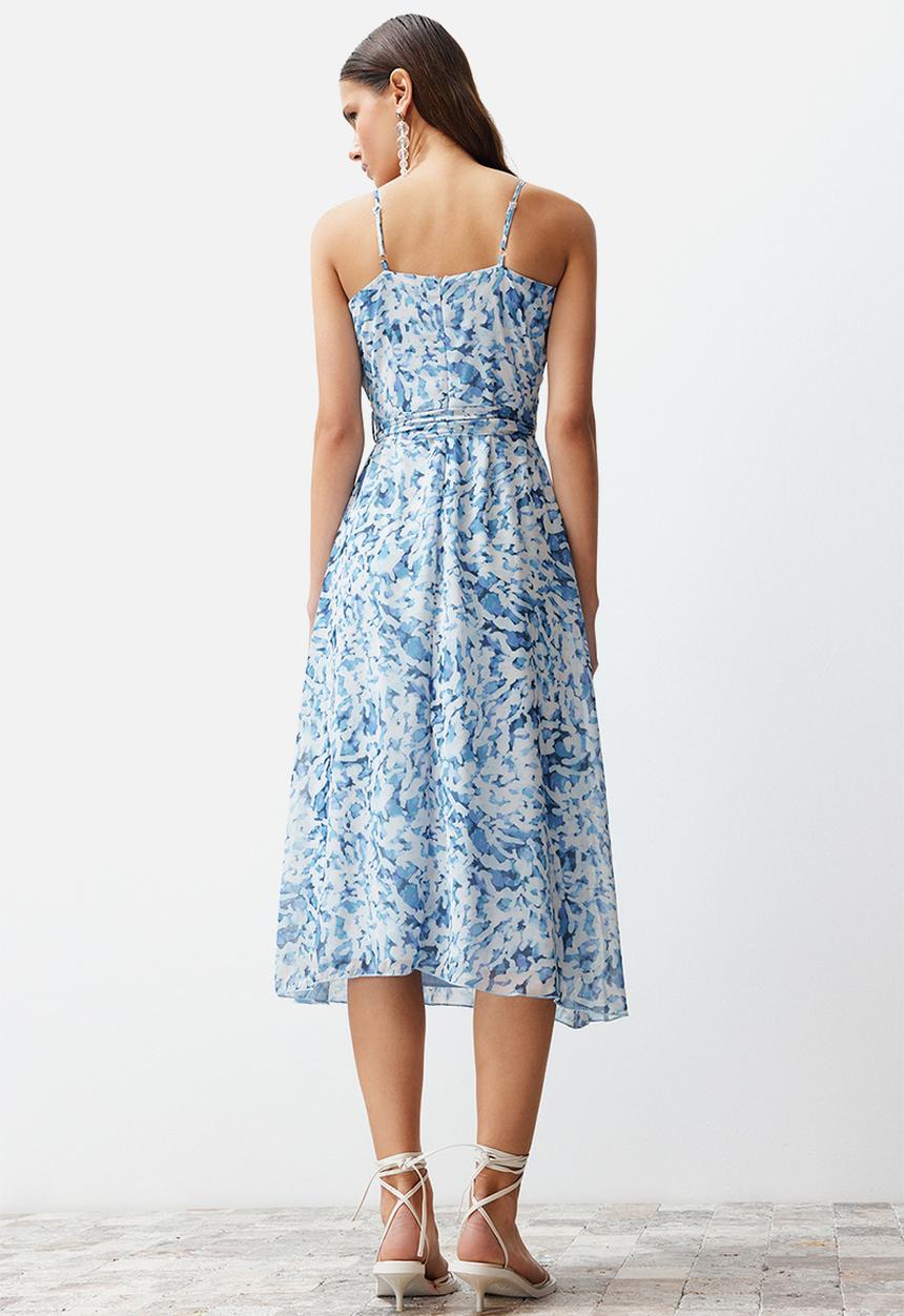 Trendyol - Midi woven dress - blue
