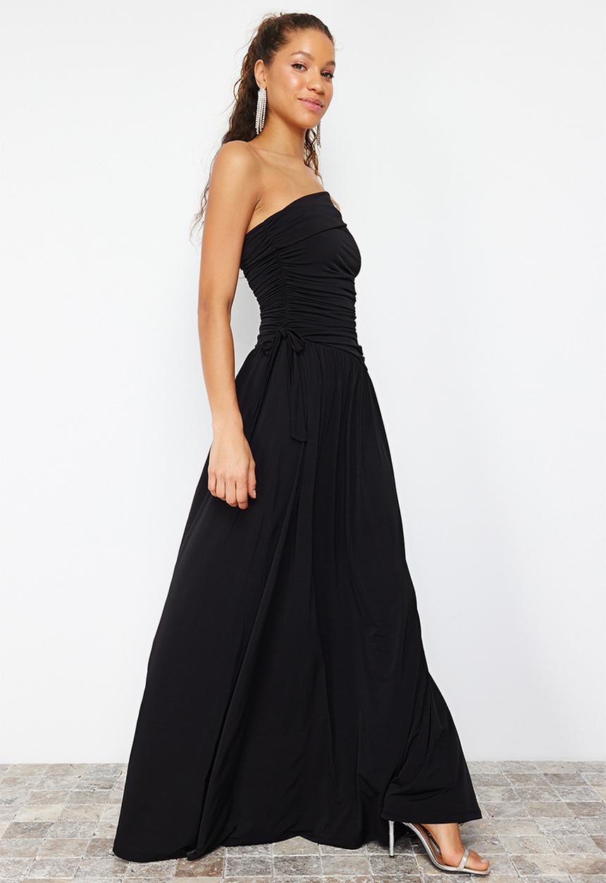 Trendyol - Knitted evening dress - black