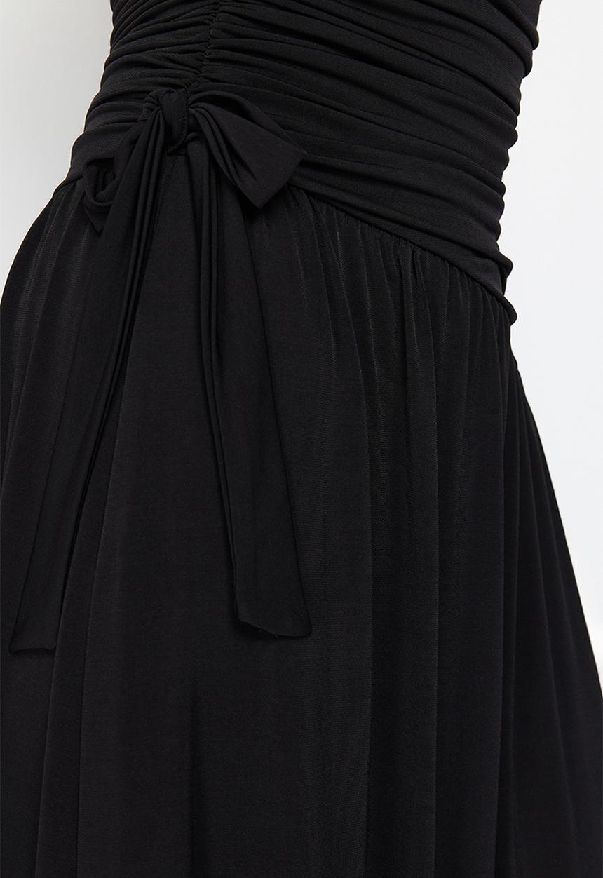Trendyol - Knitted evening dress - black