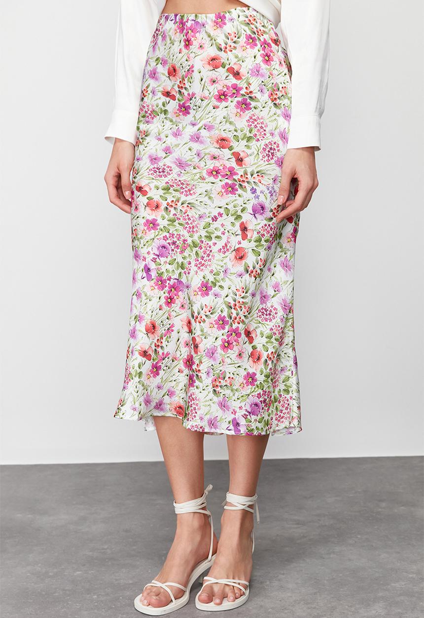 Trendyol - Midi length skirt - multicolored