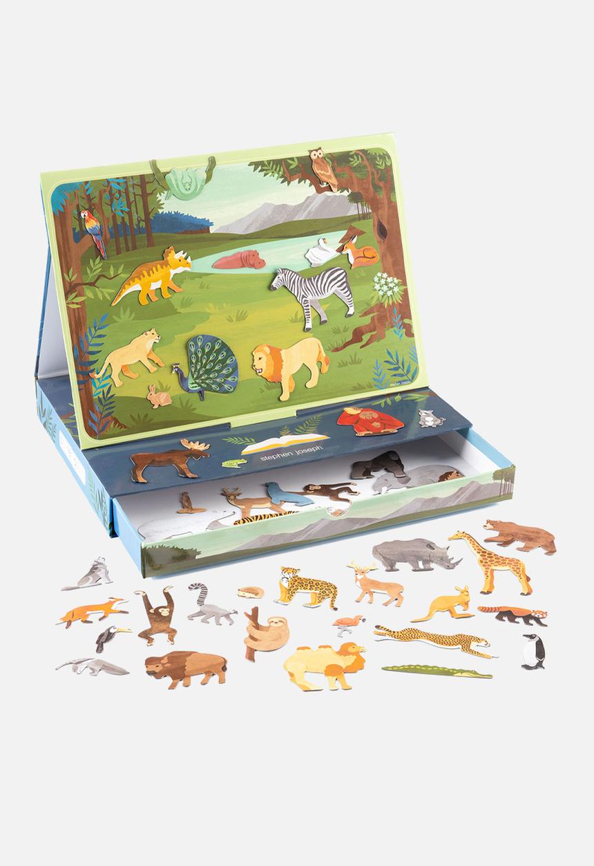 Stephen Joseph - Magnetic scene w/drawer zoo  - multi