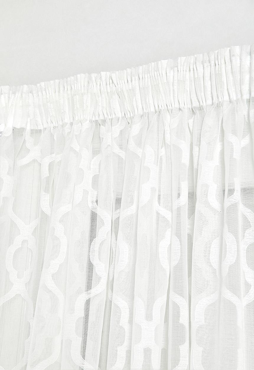 Sixth Floor - Overland Tufted Sheer Taped Curtain - White