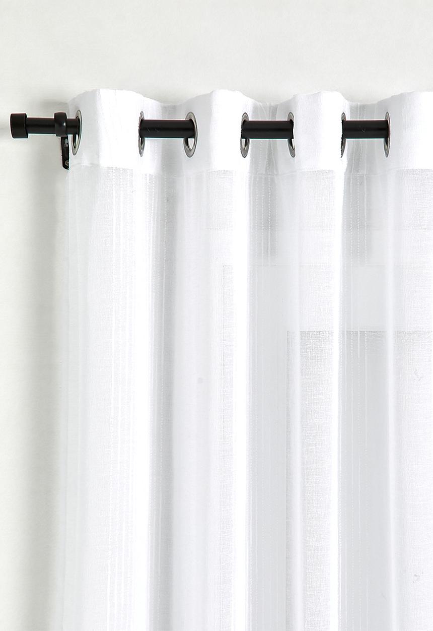 Sixth Floor - Sierra Linear Sheer Eyelet Curtain - White
