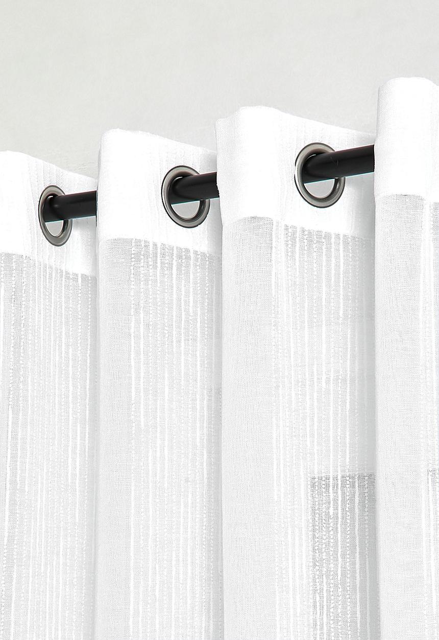 Sixth Floor - Sierra Linear Sheer Eyelet Curtain - White