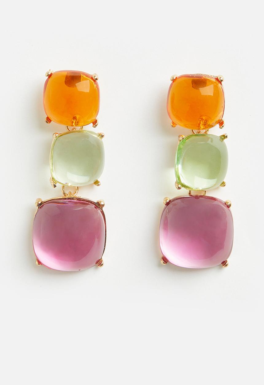 Me&B - Jewel Drop Earrings - multi