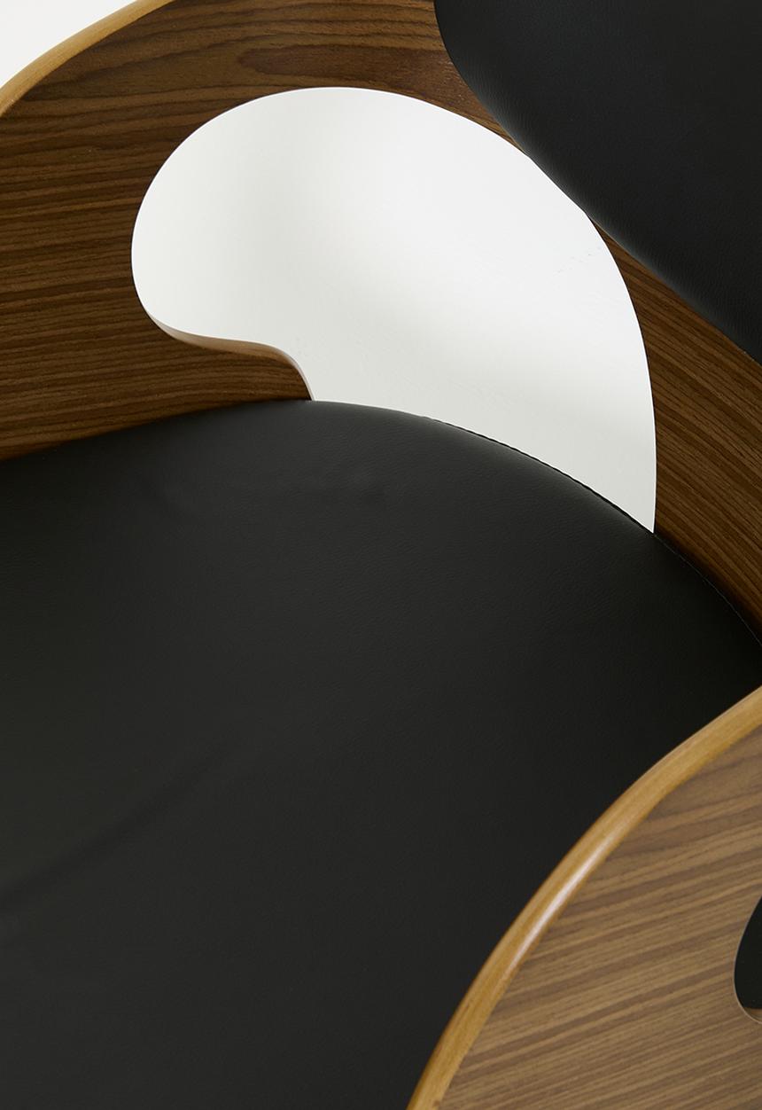 Sixth Floor - Samson office chair-Black & Walnut