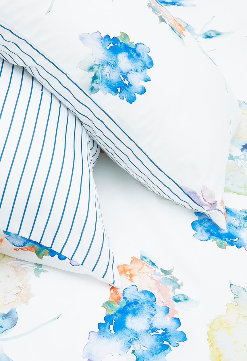 Sixth Floor - Super Soft Reversible Watercolour Hydrangea Floral