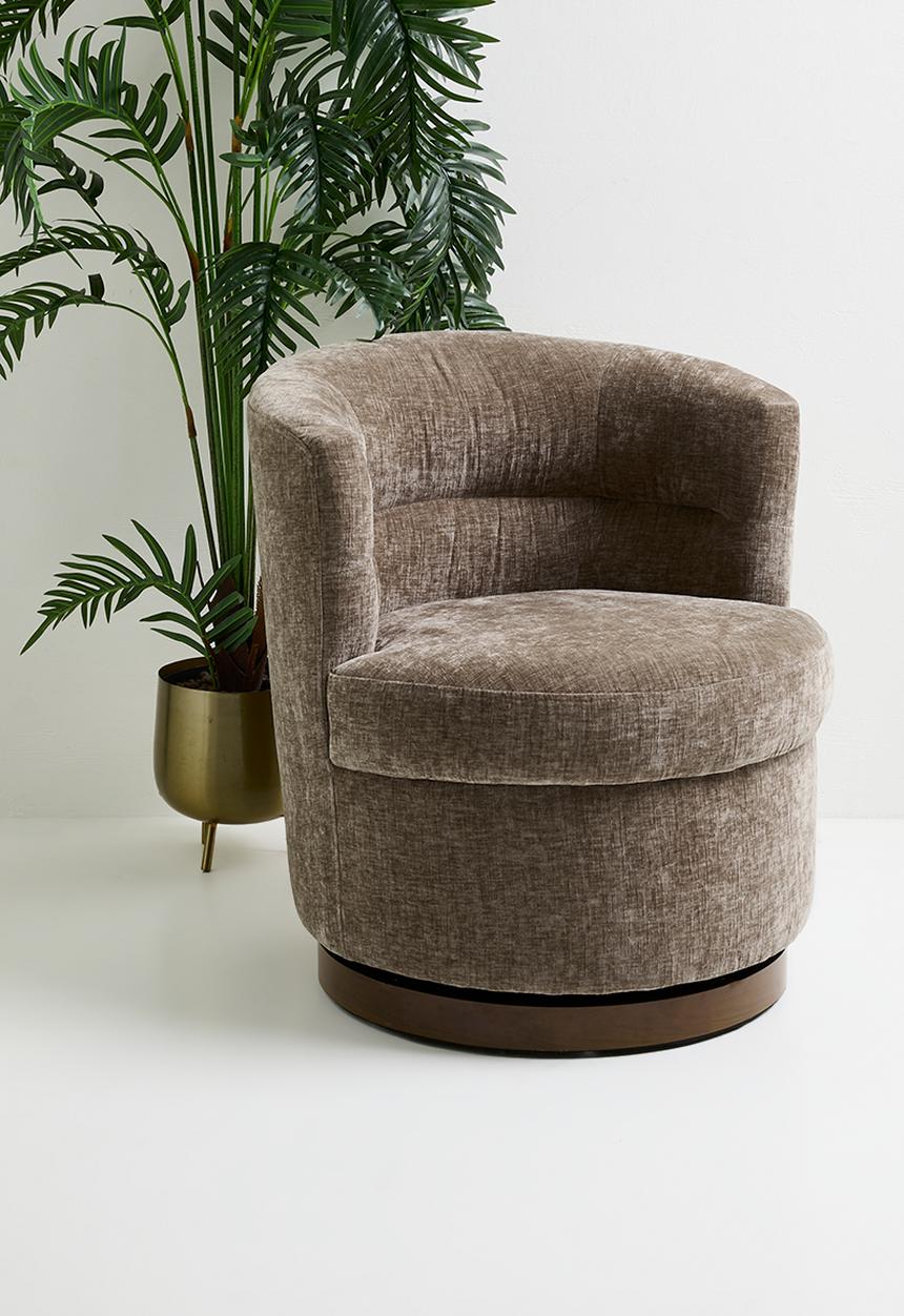 Sixth Floor - Tub swivel lounge chair - brown