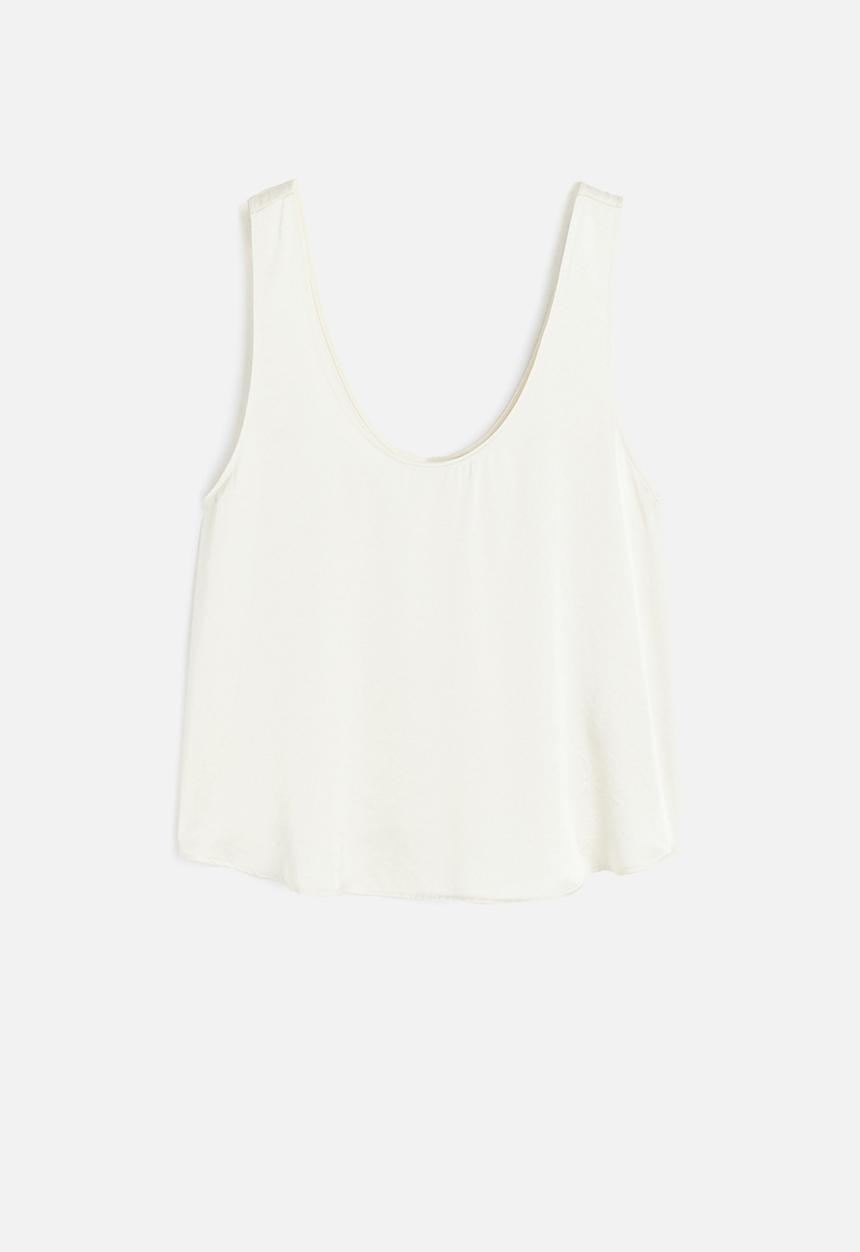 H&M - Satin vest top - white