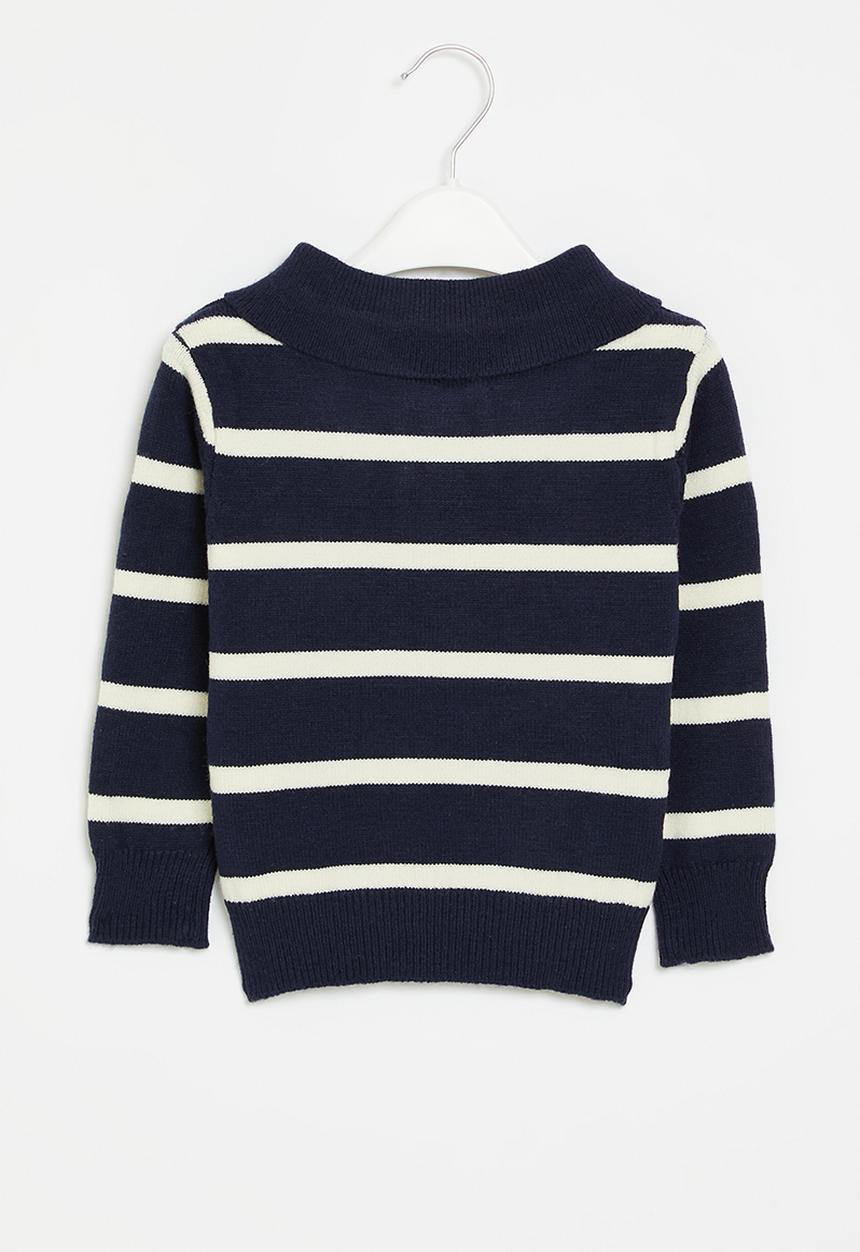 Pop Candy - Striped sweater - navy & white