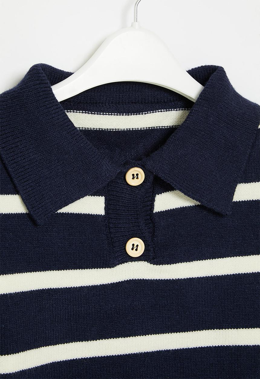 Pop Candy - Striped sweater - navy & white