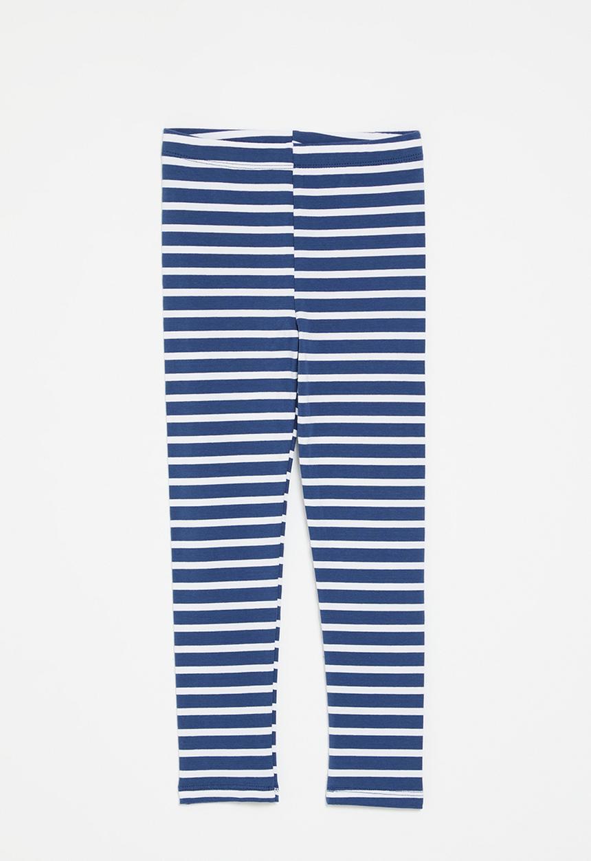 Pop Candy - Striped leggings - blue & white