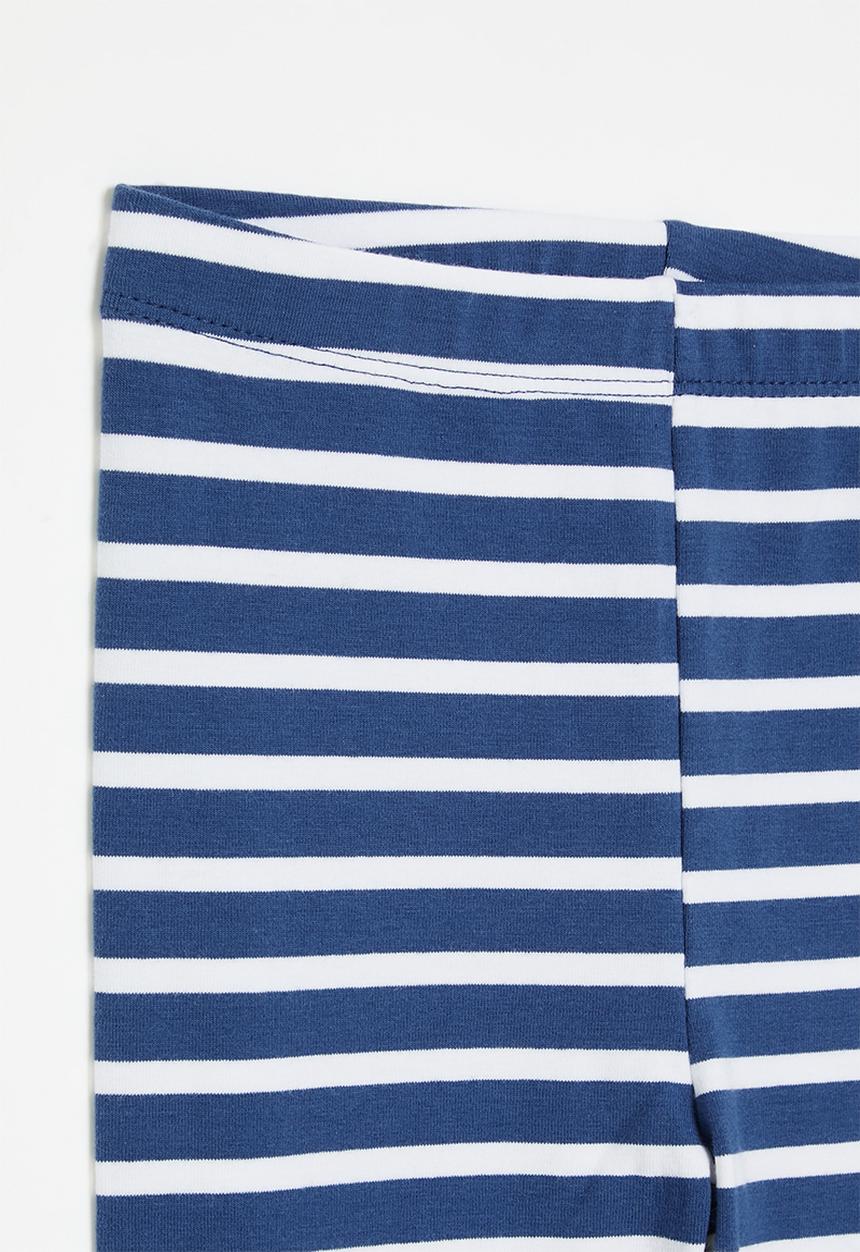 Pop Candy - Striped leggings - blue & white