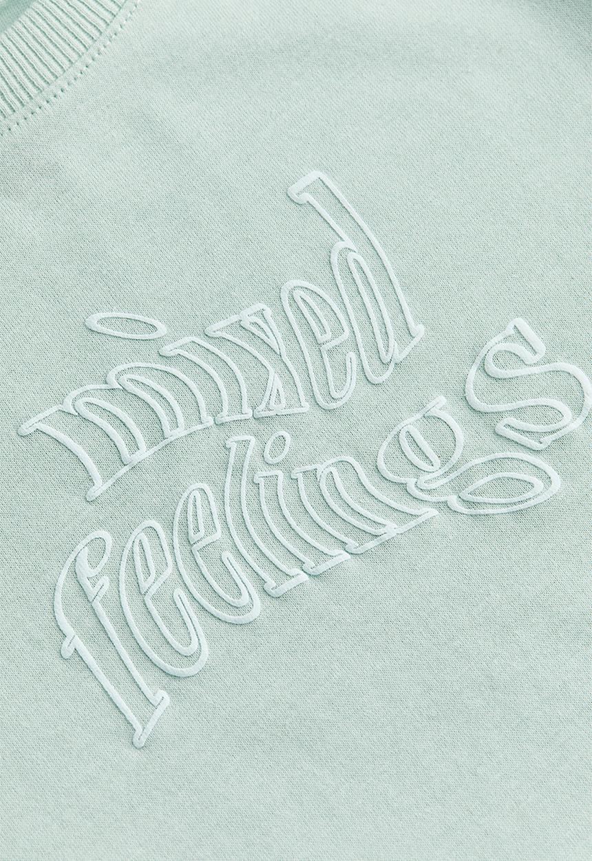 H&M - Printed T-shirt - light green mixed feelings