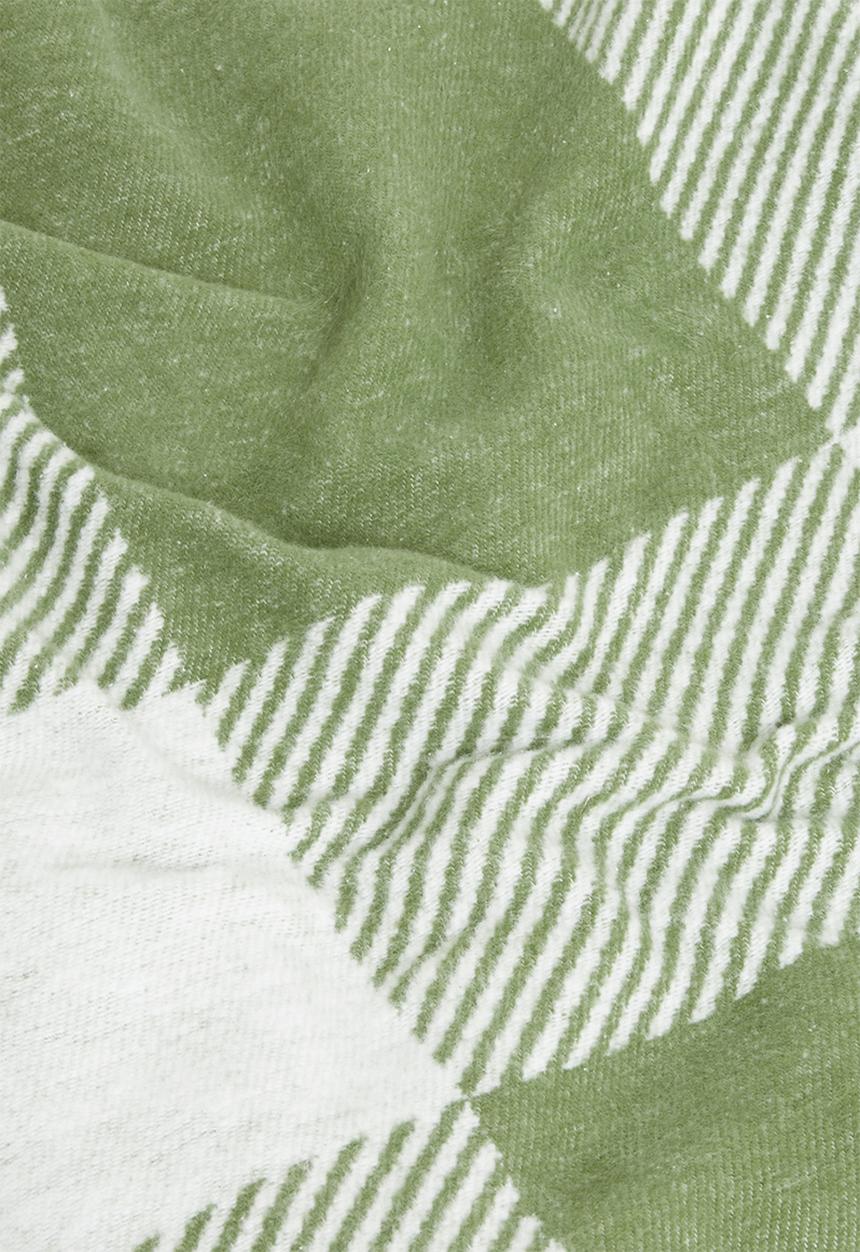Sixth Floor - Check Bed Blanket Throw - Green