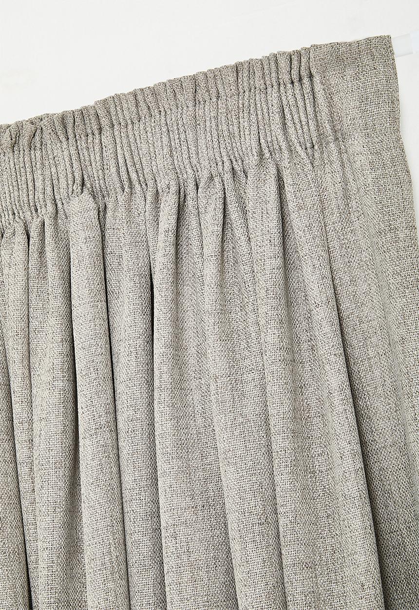 Sixth Floor - Textured Weave Lined Taped Curtain - Grey