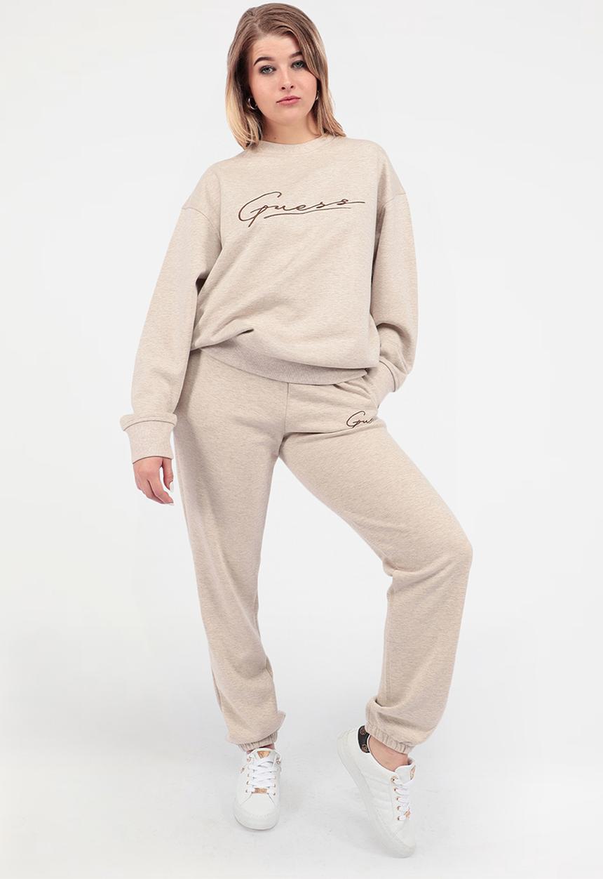 GUESS - Allycia Cuff Long Pants - Vanilla Melange