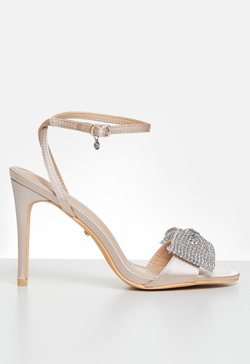 Miss Black - Jazz 15 ankle strap stiletto - champagne