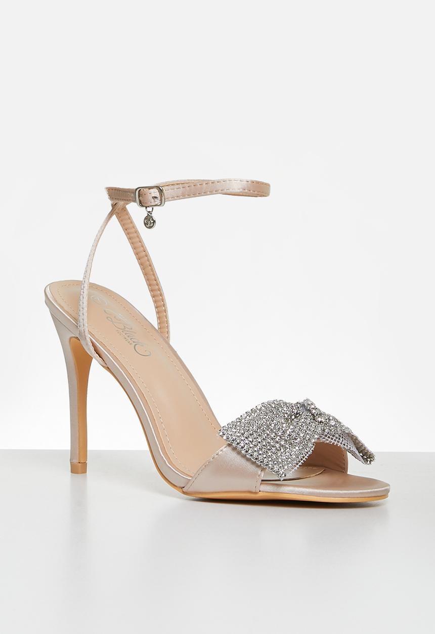 Miss Black - Jazz 15 ankle strap stiletto - champagne