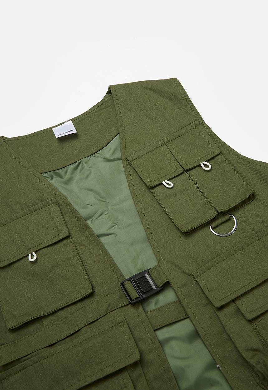Pop Candy - Utility vest and pants set - green