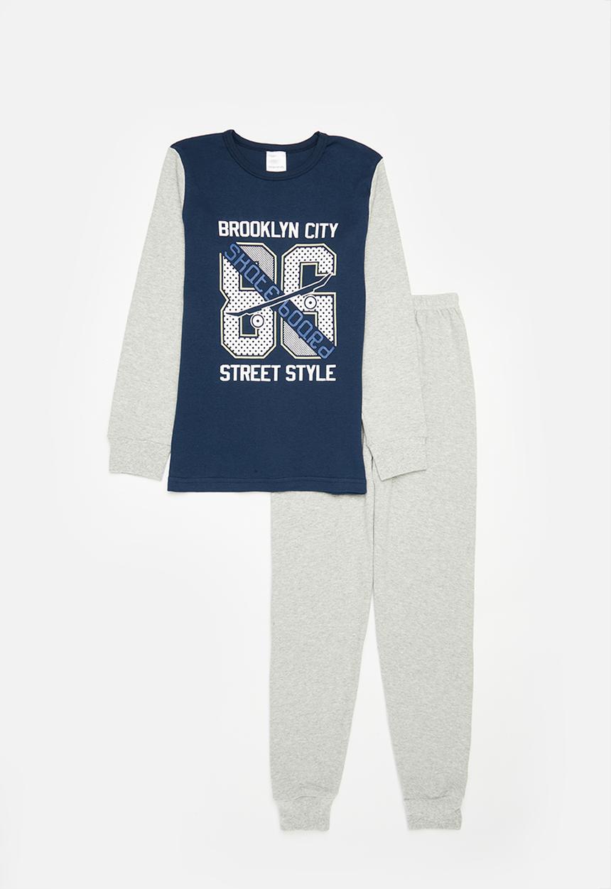 Pop Candy - Pj set - blue & grey