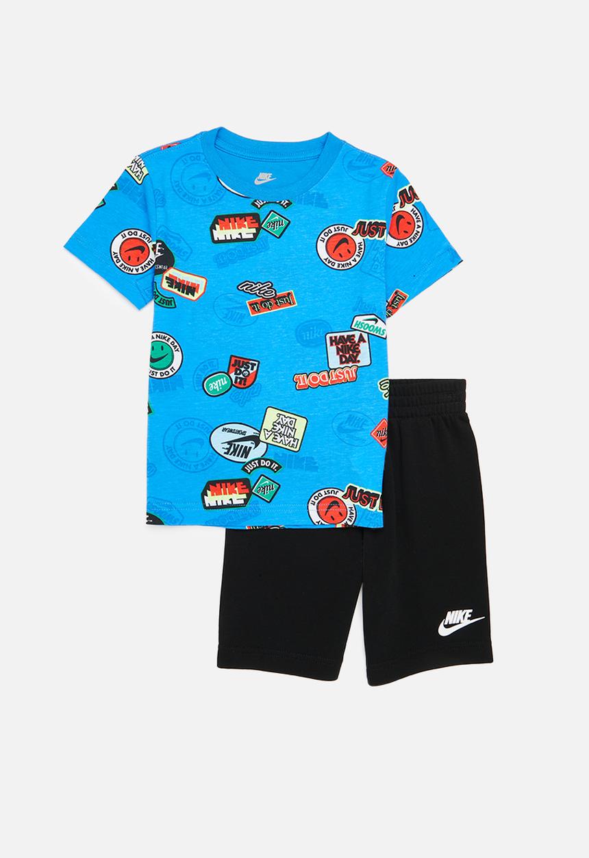 Nike - Nkb b nsw aop ft short set - black