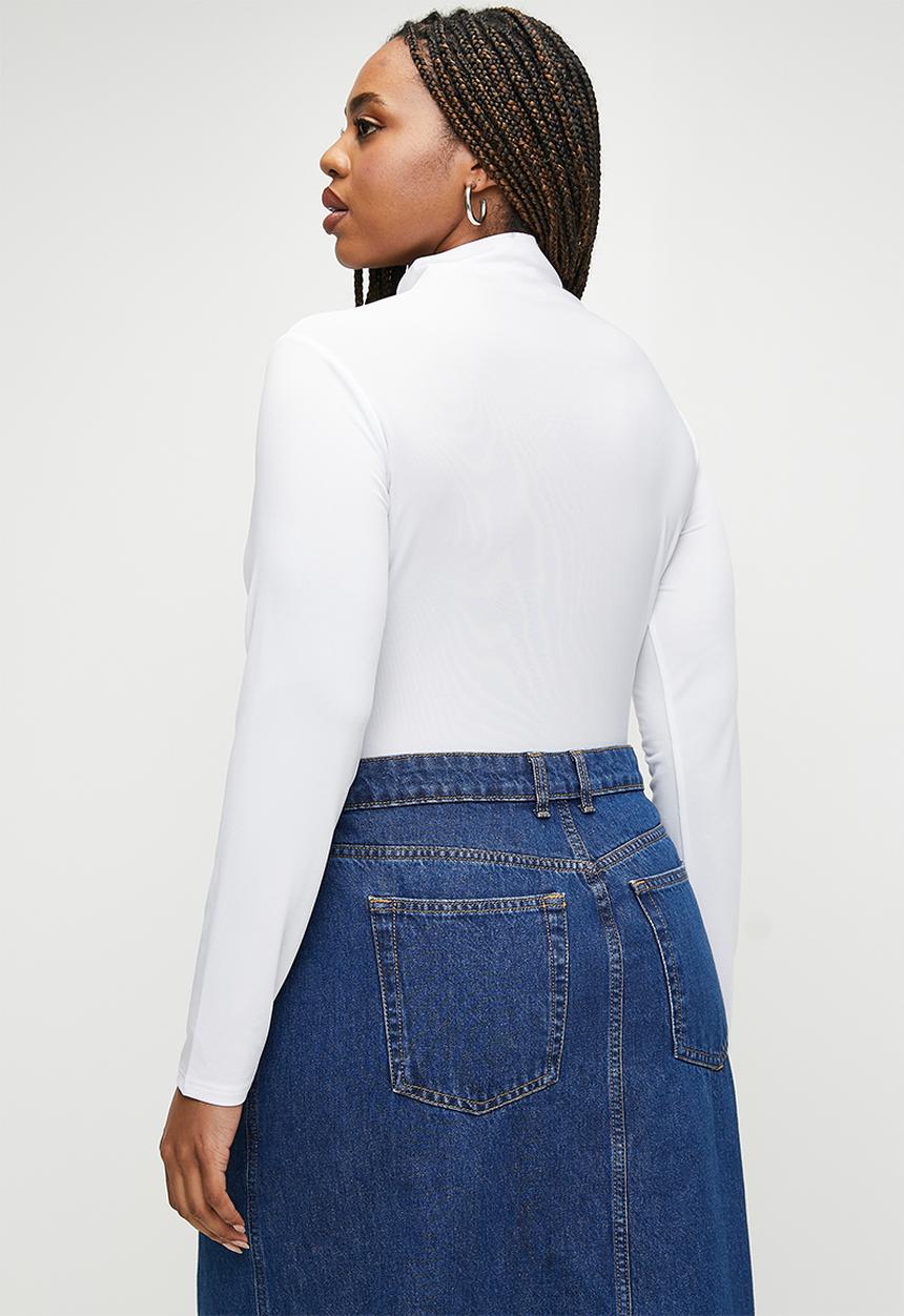 Superbalist - 2 pack high neck bodysuit - black/white