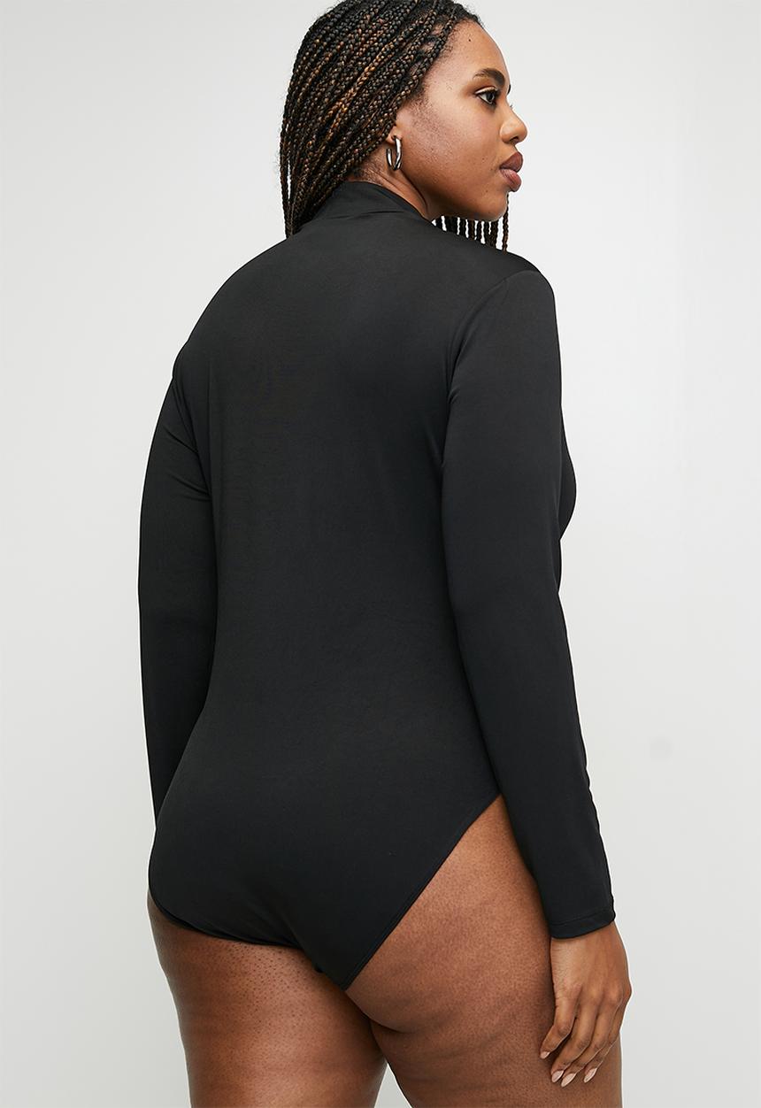 Superbalist - 2 pack high neck bodysuit - black/white