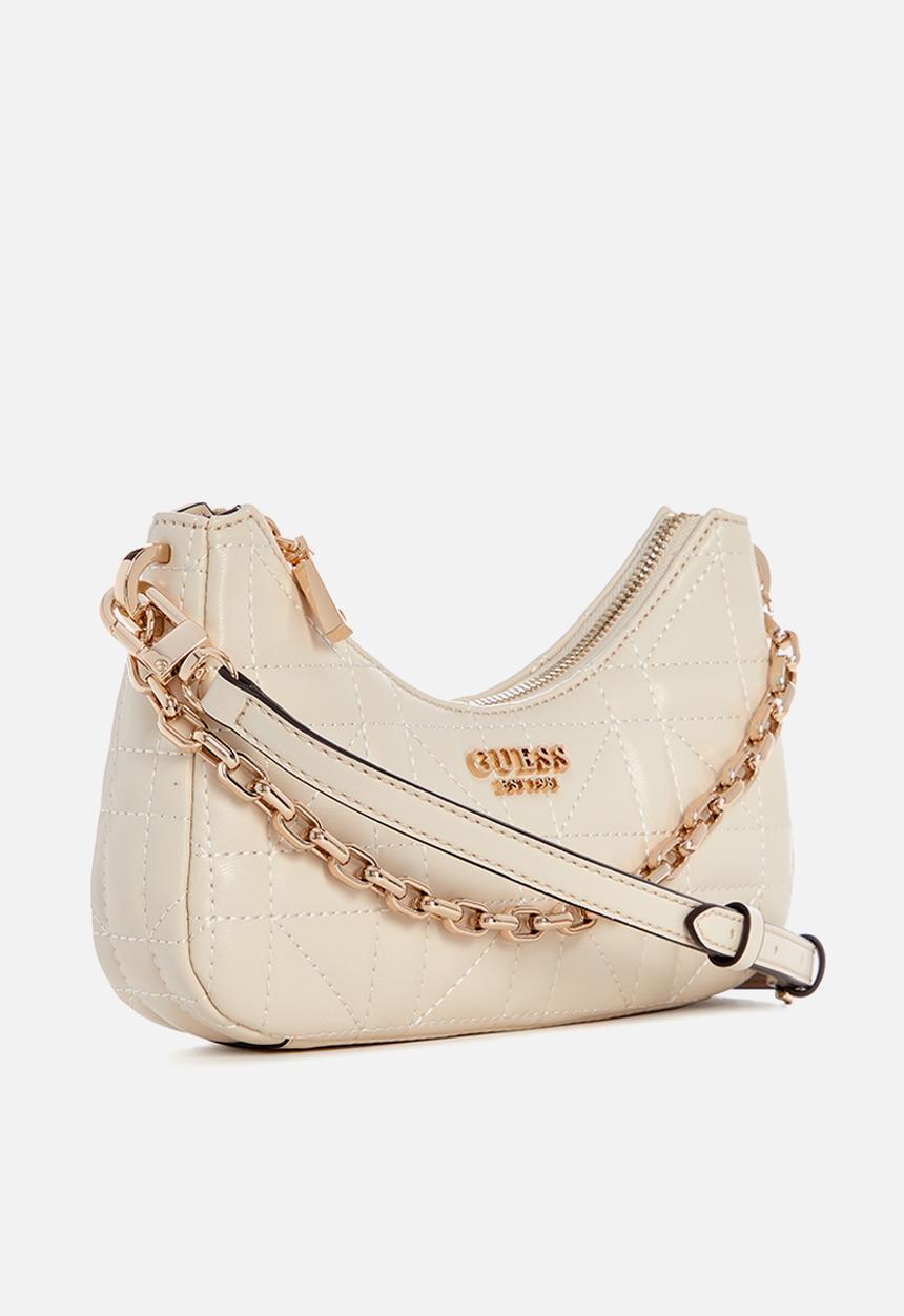 GUESS - Assia mini crossbody top zip - stone