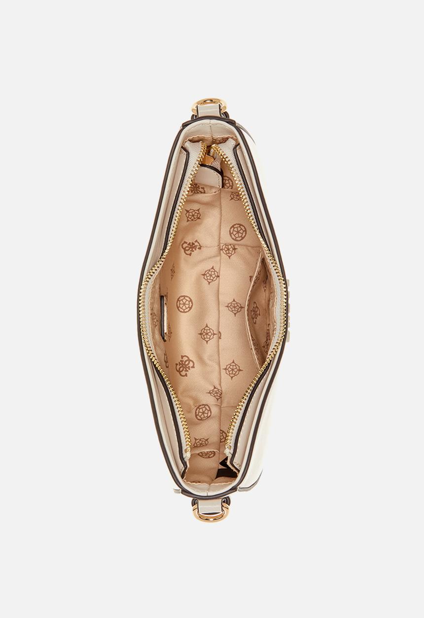 GUESS - Sarita top zip shoulder bag - stone