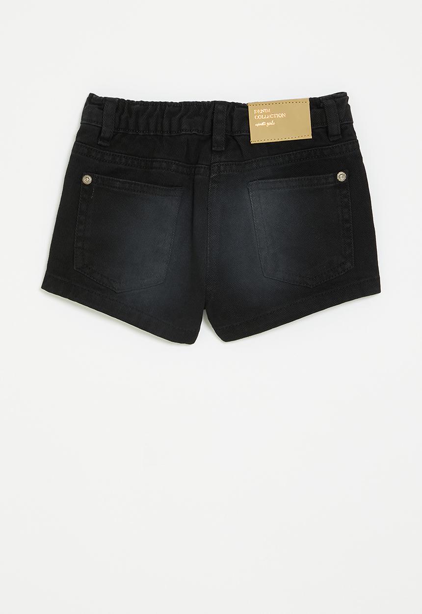 MINOTI - Denim short - black