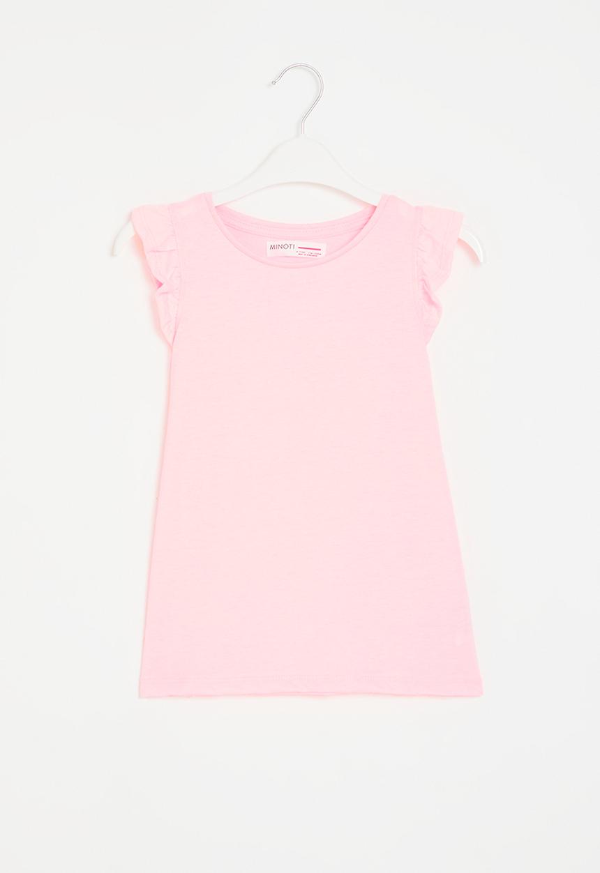 MINOTI - Girls neon pink basic vest - neon pink