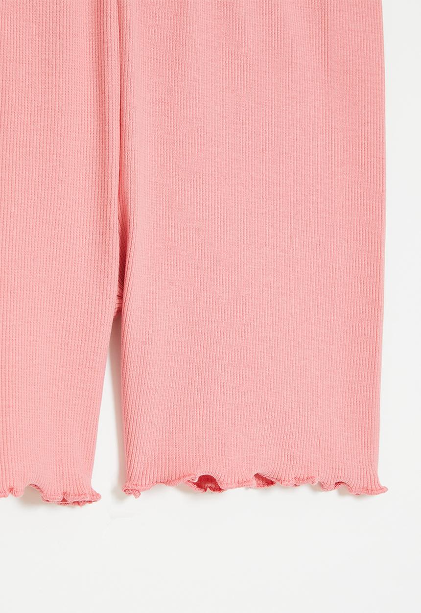 MINOTI - Rib biker shorts - coral