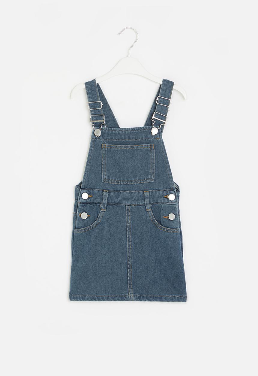 Pop Candy - Denim pinafore dress - blue