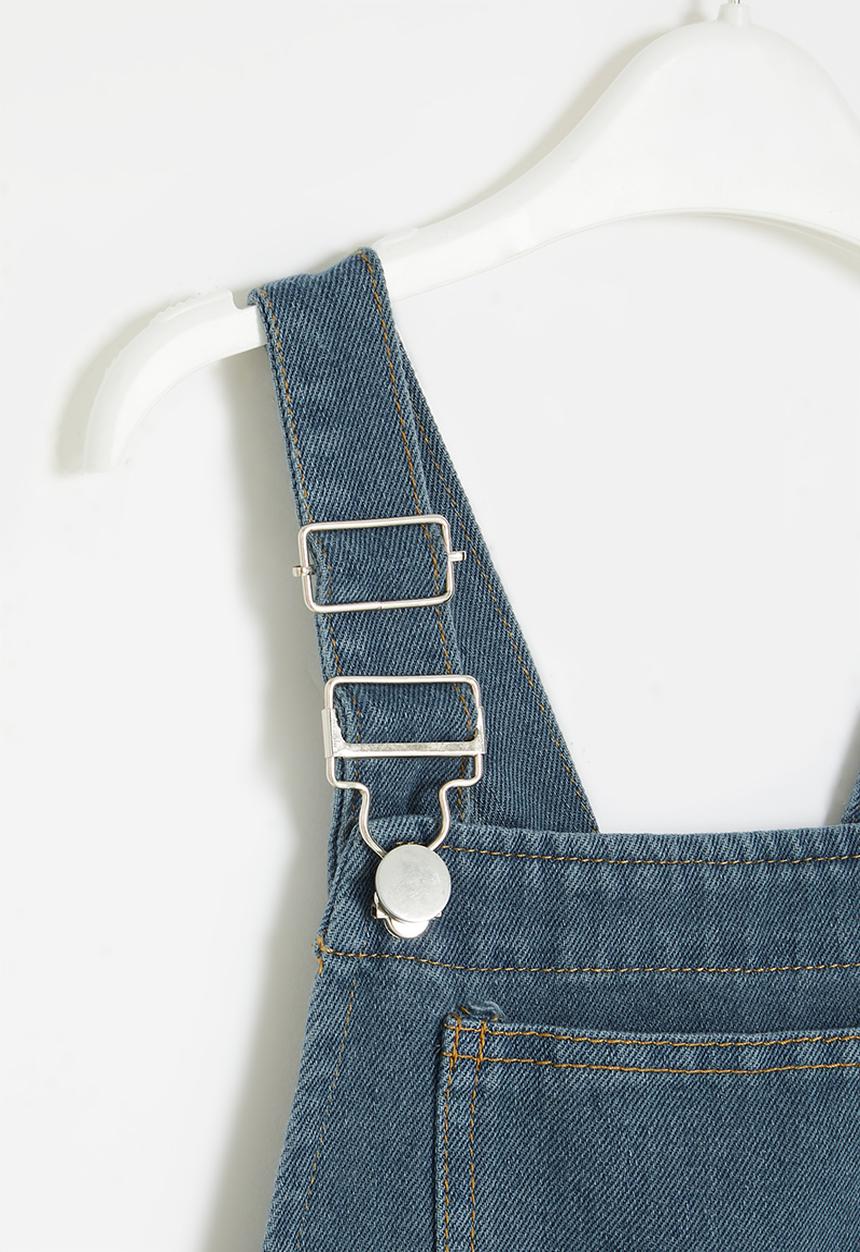 Pop Candy - Denim pinafore dress - blue