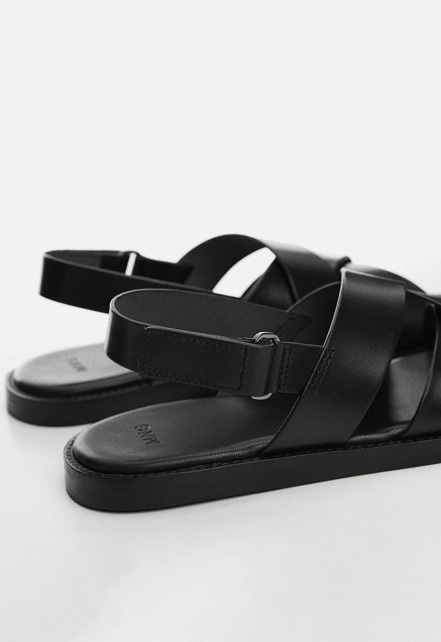MANGO - Sandals romana - black
