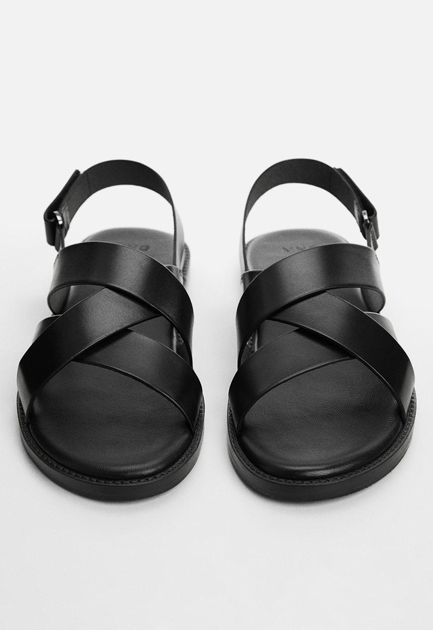 MANGO - Sandals romana - black