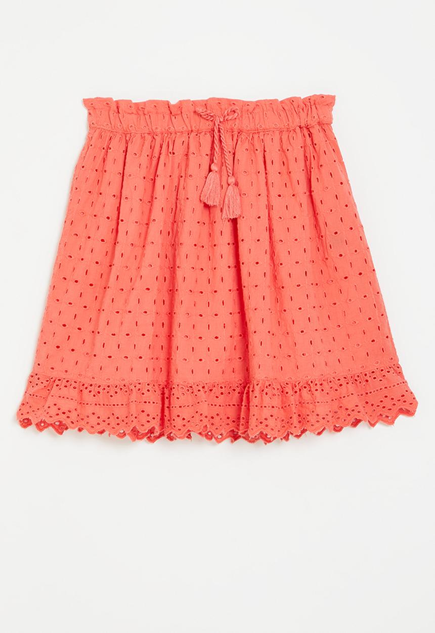 MINOTI - Broidiere anglais skirt - orange